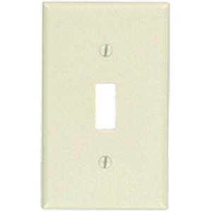1-Toggle Wallplate - Almond, Switch, 1, Plastic