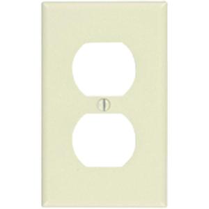 Duplex Wallplate - Almond, Switch, 1, Plastic