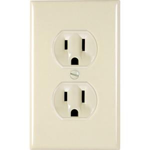Duplex Wallplate - Ivory, Duplex, 1, Plastic