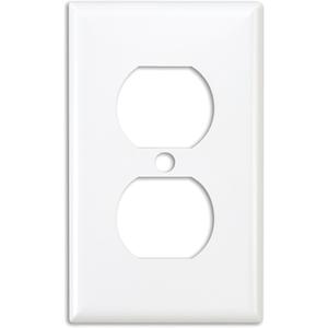 Duplex Wallplate - White, Duplex, 1, Plastic