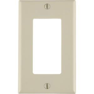 Decora® Wallplate - Almond, Decorator, 1, Plastic