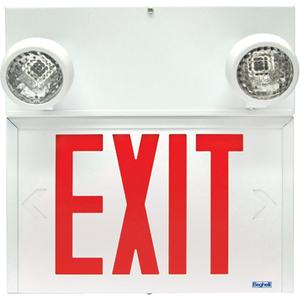 Stella Combination Signs - Exit - Steel, LED, 12-1/8", 12-1/2", Hardwired, English