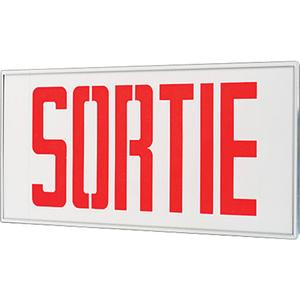 Stella Exit Signs - Sortie - Steel, LED, 17-1/2", 18-1/2", Hardwired, French