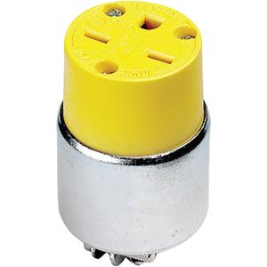 Commercial Specification Grade Straight Blade Connectors - Yellow/Steel, 0.245 - 0.700", No. 18-3 thru 12-3 cords