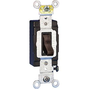 Wall Switch - Brown, 120 V/240 V, Toggle, Non-Dimmable