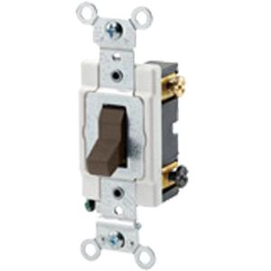 Wall Switch - Brown, 120 V/240 V, Toggle, Non-Dimmable