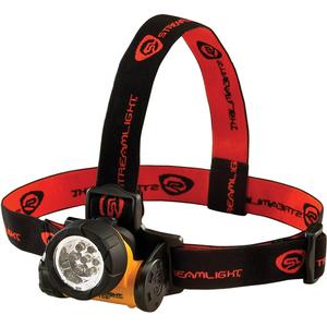 Septor® Headlamp Flashlight - LED, 120, 3.5, Rubber, AAA, Yellow, 60 m, Included, White, 45, 13, 8.5, 55