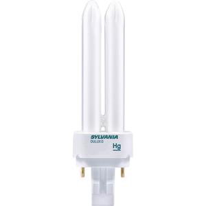 Dulux® D Preheat Double-Tube Compact Fluorescent Lamp - 26 W, 10000 hrs., 4100 K, D (T4), G24Q-3, 82, 1710, 1550, CF26DD/841/ECO