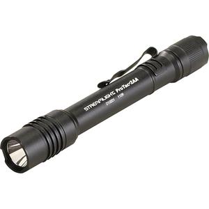 ProTac® 2AA Professional Tactical Flashlight - LED, 250, 2, Aluminum, Black, AA, Included, 18, 43, 2 x AA