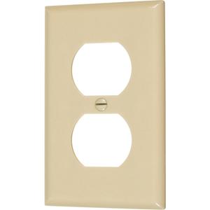 Wall Plates - Ivory, Round, 2, Plastic, Indoor, 25, Plate