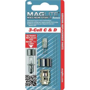 Maglite® Replacement Bulb for 3-Cell C & D Flashlights - Incandescent, XA382, XA385, Incandescent Xenon