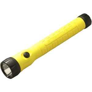PolyStinger® Haz-Lo® Intrinsically Safe Flashlight with Charger - LED, 260, 80, 5, 16, Plastic, Yellow, Rechargeable, Included, 253 m, IPX4, 16000, 25.91 cm (10.2"), Class I, Division 1