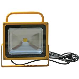Portable Floodlights - LED, 6000, 40 W, Aluminum, 10 lbs., 4500K, IP65 Weatherproof, 15' 18/3 SJOW