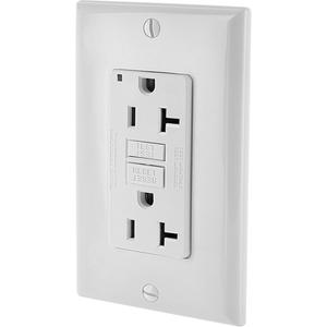 GFCI Decora® Outlet - 125 V, 20 Amps, 2, White, Not Tamper-Resistant, Yes