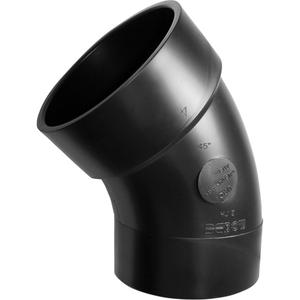 45° Sanitary Street Elbow Fitting - Spigot x Hub, Plastic, 1-1/2"