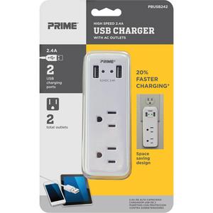 Prime® USB Charger - 2, 2