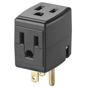 Grounded Triple Cube - 3, None, 15 Amps, 1875 W, 125 V