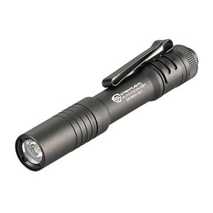 MicroStream®  USB Keychain Flashlight - LED, 250, 1.5, Aluminum, Rechargeable, Black, 68 m, Included