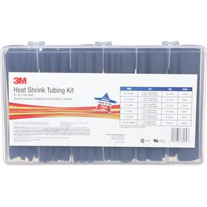 Heat Shrink Tubing - 2:1, 0.1875" (0.48cm), 0.0938" (0.24cm), 1" (2.54cm), 6", Thin Wall, 3/16" to 1", Black, Polyolefin, 900 Volt