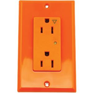 Surge Protective Isolated Decora® Outlet - 2, 125 V, 15 Amps, 1875 W, 720 J, Orange, Yes