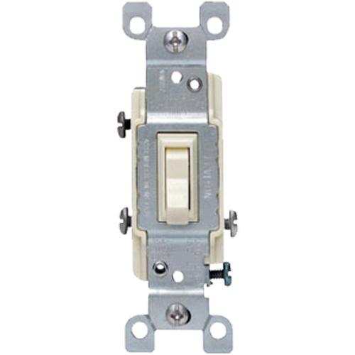 Quickwire™ & Side-Wired Framed Toggle with 3-Way Toggle - Ivory, 120 V, Toggle, Non-Dimmable