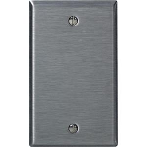 Blank Wallplate - Stainless Steel, Blank, 1, Stainless Steel, Indoor, Yes