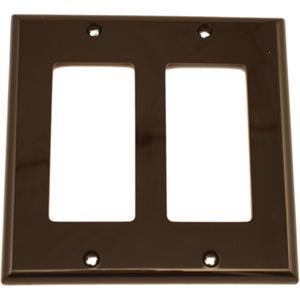 Decora® Wall Plate - Brown, Decorator, 2, Nylon, Indoor, Yes