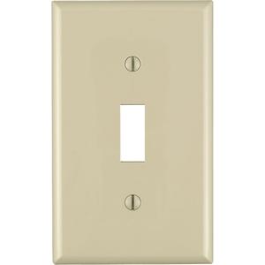 1-Toggle Wallplate - Ivory, Switch, 1, Plastic