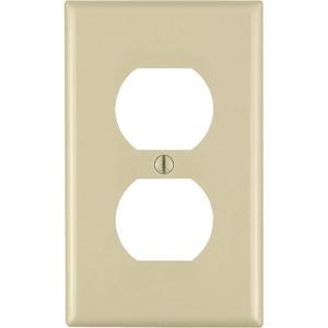 Duplex Wall Plate - Ivory, Duplex, 1, Nylon, Indoor, Yes