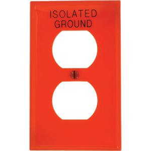 Duplex Wall Plate - Orange, Duplex, 1, Nylon, Indoor, Yes