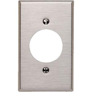 Round Wall Plate - Stainless Steel, Round, 1, Stainless Steel, Indoor, Yes