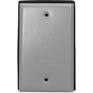 Blank Wallplate - Grey, Blank, 1, Aluminum, Outdoor, Yes