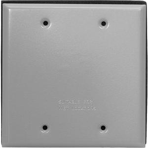 Blank Wallplate - Grey, Blank, 2, Aluminum, Outdoor, Yes