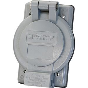 Flanged Cover - Grey, Round, 1, Thermoplastic, Outdoor, Yes