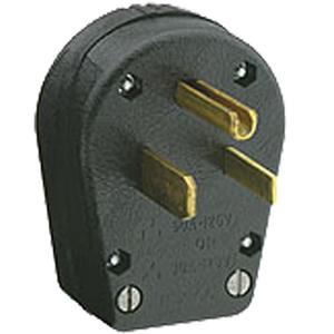 Dual Power Plug - 30 A/50 A, 6-30P/6-50P, 250 V, Thermoplastic, 0.63" - 1.05", Black