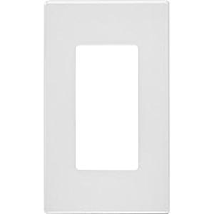 Screwless Decora® Wall Plate - White, Decorator, 1, Polycarbonate, Indoor, Yes