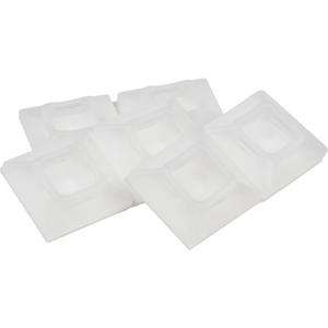 Cable Tie Mounting Base - 1", 1", White, 18 - 50 lbs., Package, 50