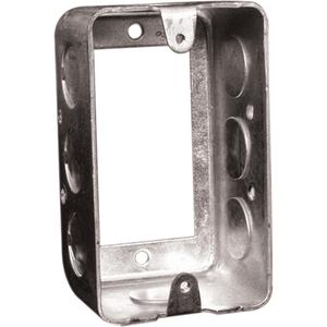 Utility Box Extension - 2-1/2", 4", 1-7/8", Steel, Rectangle, 1/2", Exterior ring