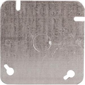 Junction Box Cover - Steel, Indoor, Square, 0, 1/2"