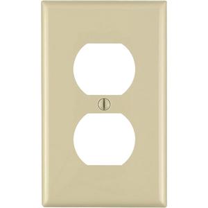 Receptacle Wallplate - Black, Duplex, 1, Nylon/Thermoplastic, Indoor