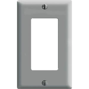 Decora® Wallplate - Grey, Decorator, 1, Plastic, Indoor