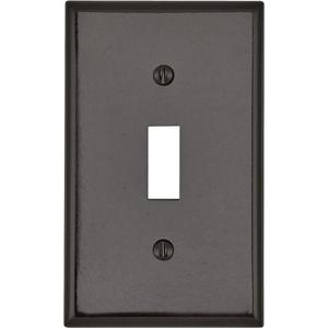 Toggle Wallplate - Brown, Switch, 1, Plastic, Indoor