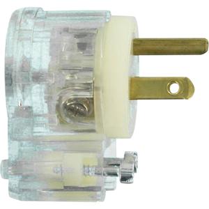Angled Hospital Grade Extension Plug - 15 Amps, 5-15P, 125 V, Nylon