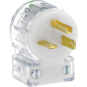 Angled Hospital Grade Extension Plug - 20 Amps, 5-20P, 125 V, Nylon