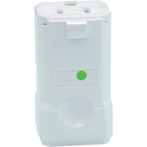 Hospital Grade Plug Connector - 5-15R, Nylon, White, 15, 125