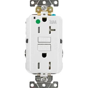 SmartlockPro® Extra Heavy-Duty Self-Test GFCI Receptacle - 125 V, 15 Amps, 2, White, Tamper-Resistant