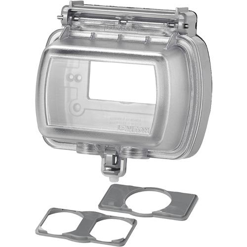 Extra-Duty GFCI & Decora® Wallplate Cover - Clear, Decorator, 1, Polycarbonate, Outdoor, Horizontal