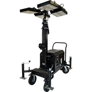 Beacon LED Four-Light Tower - Diesel/Electric, 800 Watts, 120000, 17', Vertical, 90 - 277 V, IP65, Aluminum, 50000 hrs.