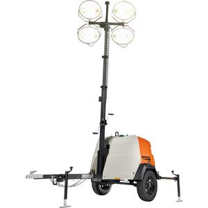 Mobile Metal Halide Light Tower - Diesel, 6000 Watts, 462000, 23', Vertical, 4, 1050 W, 2 Years (2000 Hours)