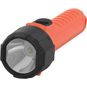 Intrinsically Safe® Handheld Flashlight - LED, 150, 12, Plastic, Orange, AA, Not Included, 175 m, 2, IP67, 1 m